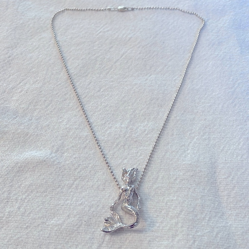 Mermaid Nautical Solid Sterling Silver 925 Delica… - image 1